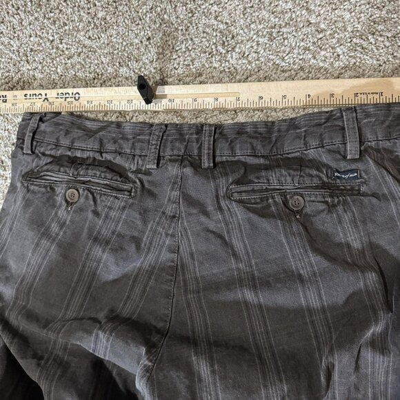 Masons Pants Mens Large Gray Stripe 100% Cotton Made In Italy Casual Chino - Picture 7 of 10